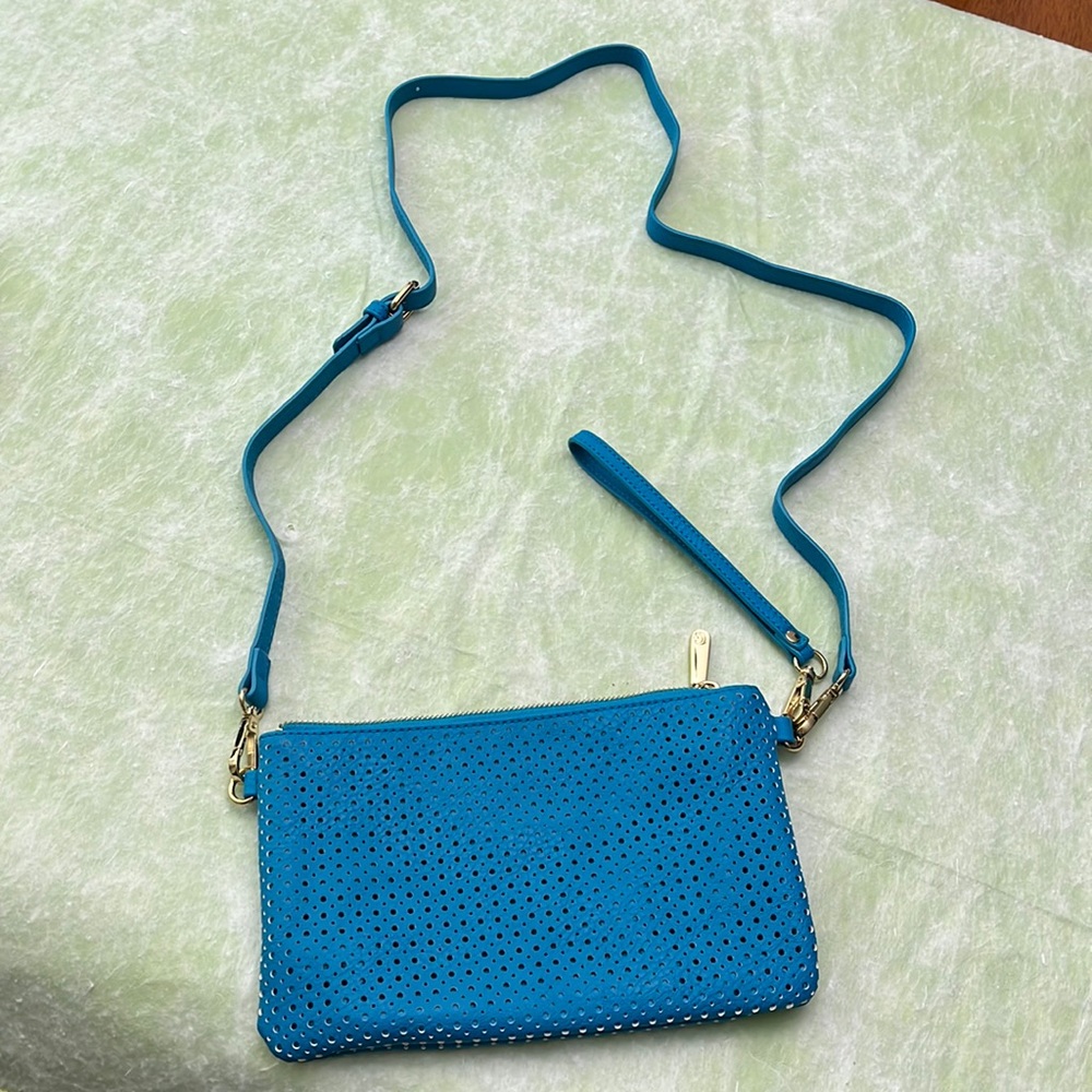 Cute Perforated Crossbody with wrist strap